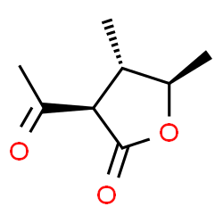2(3H)-Furanone, 3-acetyldihydro-4,5-dimethyl-, (3R,4S,5R)- (9CI) structure