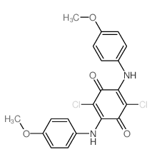 2,5-dichloro-3,6-bis[(4-methoxyphenyl)amino]cyclohexa-2,5-diene-1,4-dione结构式