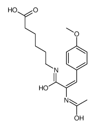 6-[[(Z)-2-acetamido-3-(4-methoxyphenyl)prop-2-enoyl]amino]hexanoic acid Structure