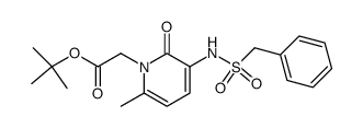 t-butyl (3-benzylsufonylamino-6-methyl-2-oxo-1,2-dihydro-1-pyridyl)acetate结构式