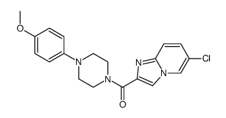 1-[(6-chloroimidazo[1,2-a]pyridin-2-yl)carbonyl]-4-(4-methoxy-phenyl)piperazine Structure