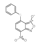 Benzofurazan, 4-nitro-7-(phenylthio)-, 1-oxide Structure