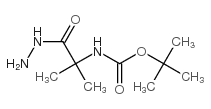Alanine, N-[(1,1-dimethylethoxy)carbonyl]-2-methyl-, hydrazide (9CI) Structure