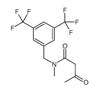 N-[[3,5-bis(trifluoromethyl)phenyl]methyl]-N-methyl-3-oxobutanamide结构式