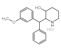 2-(p-Methoxy-alpha-phenylbenzyl)-3-piperidinol hydrochloride结构式