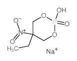 5-ethyl-2-hydroxy-5-nitro-1,3-dioxa-2$l^C5H10NO6P-phosphacyclohexane 2-oxide Structure