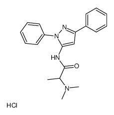 2-(dimethylamino)-N-(2,5-diphenylpyrazol-3-yl)propanamide,hydrochloride结构式