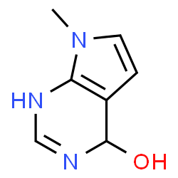 1H-Pyrrolo[2,3-d]pyrimidin-4-ol, 4,7-dihydro-7-methyl- (9CI) Structure