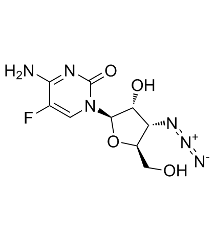 3'-Azido-3'-deoxy-5-fluorocytidine Structure