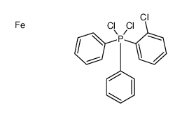 dichloro-(2-chlorophenyl)-diphenyl-λ5-phosphane,iron Structure