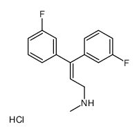 3,3-bis(3-fluorophenyl)prop-2-enyl-methylazanium,chloride结构式