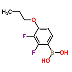 2,3-二氟-4-丙氧基苯硼酸结构式