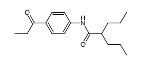 2-Propyl-pentanoic acid (4-propionyl-phenyl)-amide Structure