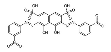 4,5-Dihydroxy-3,6-bis-(3-nitrophenylazo)-2,7-naphthalindisulfonsaeure Structure