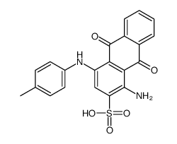 1-amino-9,10-dihydro-9,10-dioxo-4-p-toluidinoanthracene-2-sulphonic acid结构式