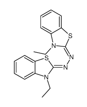 (E)-3-ethyl-N-[(Z)-(3-ethyl-1,3-benzothiazol-2-ylidene)amino]-1,3-benzothiazol-2-imine Structure