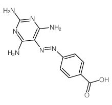 4-[(2,4,6-triaminopyrimidin-5-yl)diazenyl]benzoic acid结构式