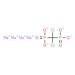 (dichloromethylene)bisphosphonic acid, sodium salt structure