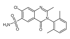 7-chloro-3-(2,6-dimethyl-phenyl)-2-methyl-4-oxo-3,4-dihydro-quinazoline-6-sulfonic acid amide结构式