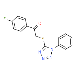 1-(4-fluorophenyl)-2-[(1-phenyl-1H-tetraazol-5-yl)sulfanyl]ethanone结构式