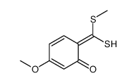 3-methoxy-6-[methylsulfanyl(sulfanyl)methylidene]cyclohexa-2,4-dien-1-one结构式