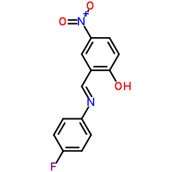 2-{(E)-[(4-Fluorophenyl)imino]methyl}-4-nitrophenol Structure