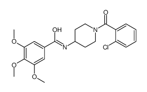 N-[1-(2-chlorobenzoyl)piperidin-4-yl]-3,4,5-trimethoxybenzamide结构式