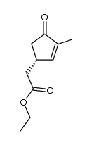 (S)-ethyl 2-(3-iodo-4-oxocyclopent-2-en-1-yl)acetate结构式