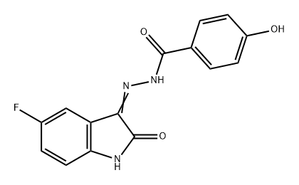 N'-(5-fluoro-2-oxoindolin-3-ylidene)-4-hydroxybenzohydrazide Structure