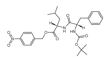 4-nitrobenzyl ester of N-t-butyloxycarbonyl-L-phenylalanyl-L-leucine Structure