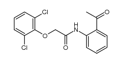 N-(2-acetylphenyl)-2-(2,6-dichlorophenoxy)acetamide结构式
