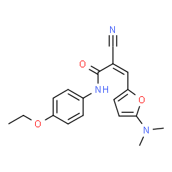 2-Propenamide,2-cyano-3-[5-(dimethylamino)-2-furanyl]-N-(4-ethoxyphenyl)-结构式