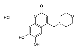 6,7-dihydroxy-4-(morpholin-4-ylmethyl)chromen-2-one,hydrochloride结构式