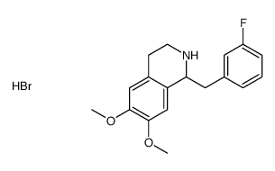 1-[(3-fluorophenyl)methyl]-6,7-dimethoxy-1,2,3,4-tetrahydroisoquinolin-2-ium,bromide Structure
