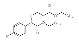ethyl 3-(2-ethoxy-1-(4-fluorophenyl)-2-oxoethylthio)propanoate structure