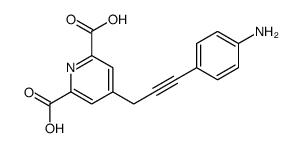 4-[3-(4-aminophenyl)prop-2-ynyl]pyridine-2,6-dicarboxylic acid Structure