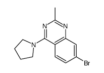 7-bromo-2-methyl-4-pyrrolidin-1-yl-quinazoline结构式