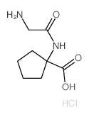 1-((aminoacetyl)amino)cyclopentanecarboxylic acid Structure