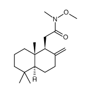 (1S,4aS,8aS)-N-methoxy-N-methyl 1-(5,5,8a-trimethyl-2-methylenedecahydronaphthalenyl)-acetamide结构式