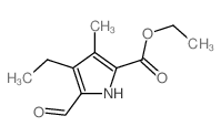 1H-Pyrrole-2-carboxylicacid, 4-ethyl-5-formyl-3-methyl-, ethyl ester结构式