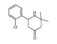 6-(2-chlorophenyl)-2,2-dimethylpiperidin-4-one结构式