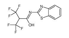 N-(1,3-benzothiazol-2-yl)-3,3,3-trifluoro-2-(trifluoromethyl)propanamide结构式