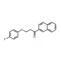 3-[(4-Fluorophenyl)sulfanyl]-1-(2-naphthyl)-1-propanone结构式
