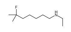 N-ethyl-6-fluoro-6-methylheptan-1-amine结构式