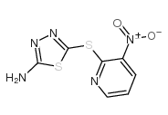 5-(3-nitropyridin-2-yl)sulfanyl-1,3,4-thiadiazol-2-amine结构式