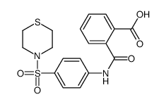 2-[(4-thiomorpholin-4-ylsulfonylphenyl)carbamoyl]benzoic acid Structure