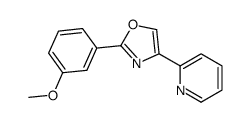 2-(3-甲氧基苯基)-4-(吡啶-2-基)-1,3-噁唑结构式