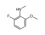 Benzenamine, 2-fluoro-6-methoxy-N-methyl- (9CI) Structure