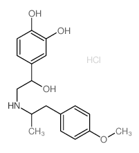 Protocatechuyl alcohol, .alpha.-[1-(p-methoxyphenyl)-2-propylaminomethyl]-, hydrochloride结构式