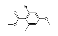 methyl 2-bromo-4-methoxy-6-methylbenzoate结构式